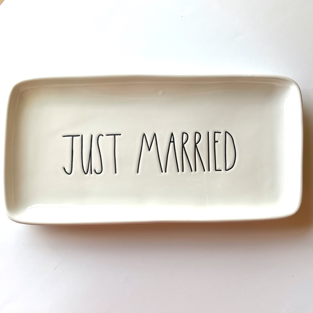 Rae Dunn Tray- Just Married- Large